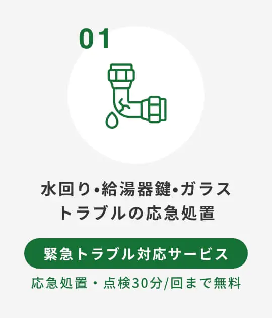 水回り•給湯器鍵•ガラストラブルの応急処置