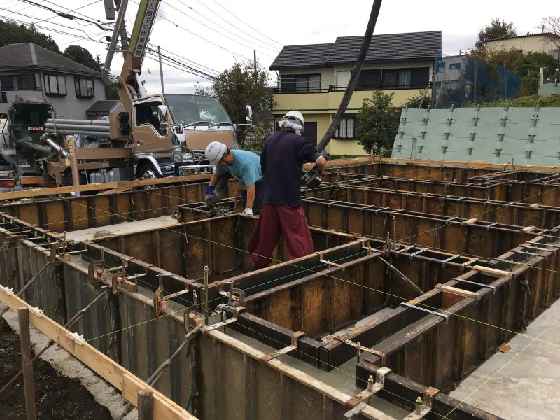 横浜市旭区　福祉住宅　基礎工事