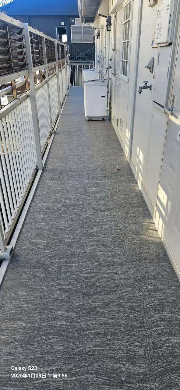 アパート外部階段・通路　シート防水工事