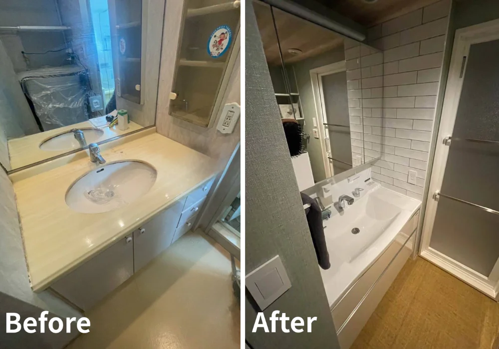 洗面室改修工事【神奈川区】