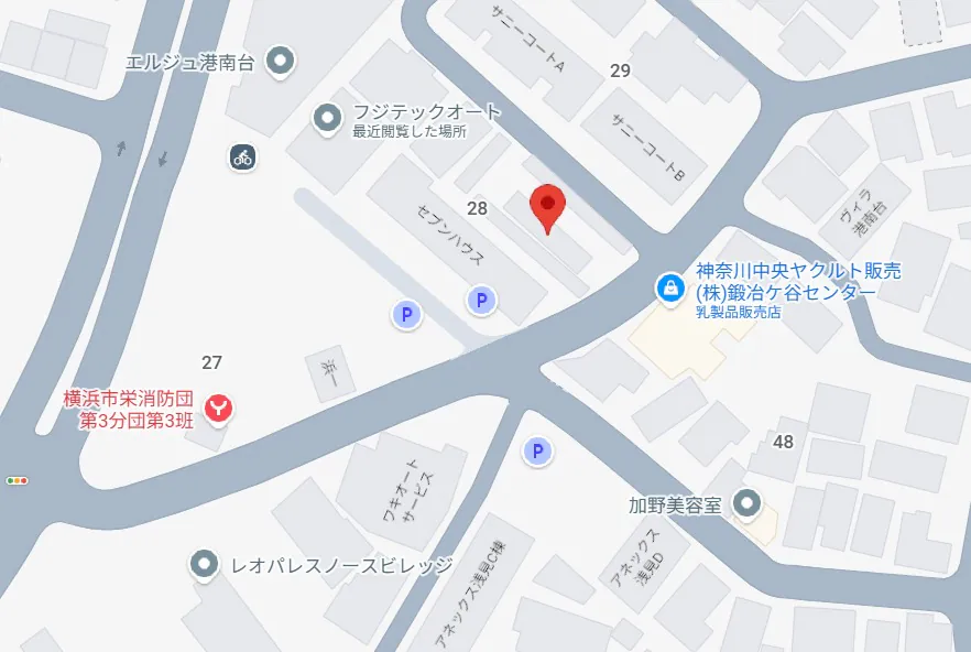 建築地周辺のコインパーキング案内図