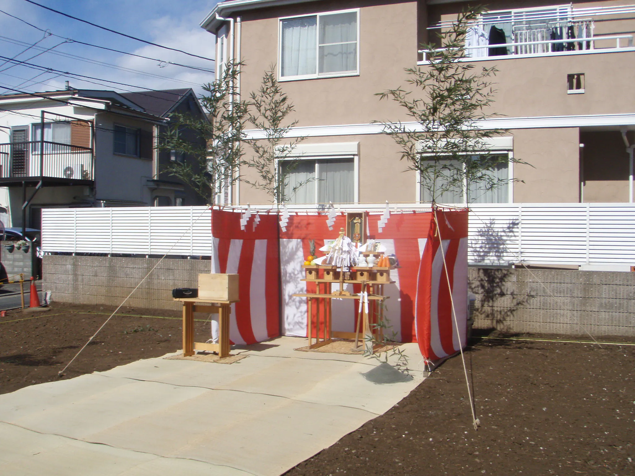 地鎮祭、工事スタート